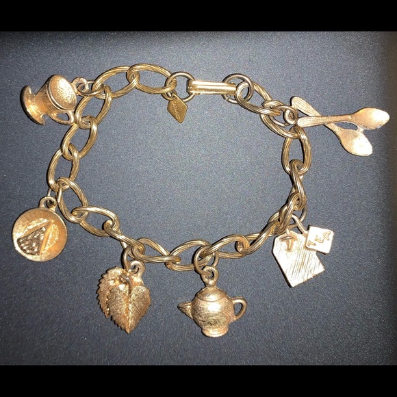 Vintage Tea Party Sarah Coventry Charm Bracelet - Picture 1 of 1